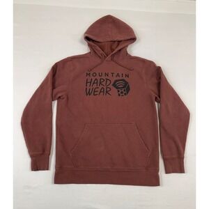 Mountain Hardwear Mens MHW Logo Hoodie Russet Brown Pullover Size‎ Small